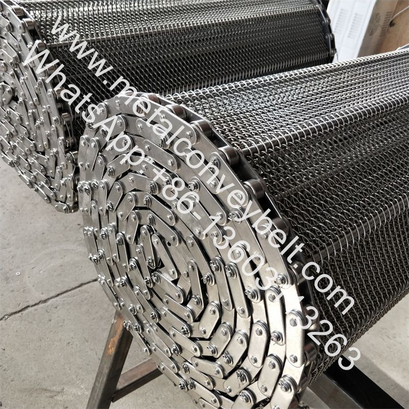 Food Grade 304 SS Stainless Steel Chain Link Spiral Wire Mesh Conveyor