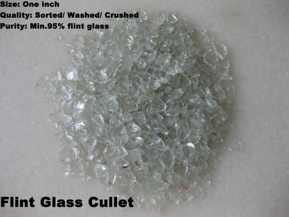 recycled broken glass bottle