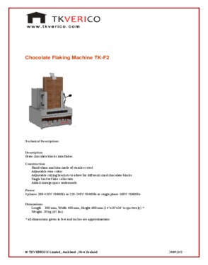 chocolate flaking machine TK-F2