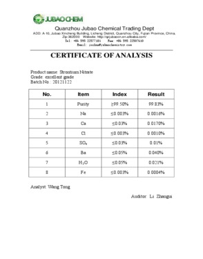 99.5% Strontium Nitrate