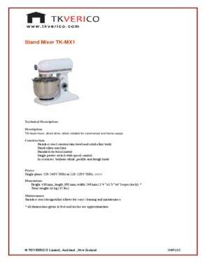Chocolate Stand Mixer TK-MX1