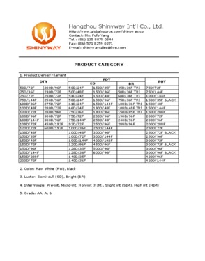 Hangzhou Shinyway Int'l Co., Ltd.
