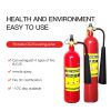 Portable carbon dioxide fire extinguishers for extinguishing flammable liquids