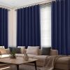 100% Blackout Jacquard Curtains for Bedroom, Living Room, Sliding Glass Door, Textured Pattern Sound & Heat Insulation Light Reducing