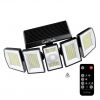 Geomade 5 head solar light outdoor waterproof flood dusk to dawn garden lights with remote controller