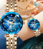 2023 Popular Heart of the Ocean Quartz Watch Live Niche Diamond Glass Solid Steel Band Women's Waterproof Watch