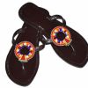 beaded leather sandals