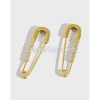 Zirconia pin earrings