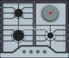 4 burners built in Stainless steel Gas +electric hob