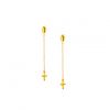 Gold Plated Saint Jude Cross Earring