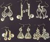 hand made copper wire earrings-silver plated hand made copper wire earrings-silver plated