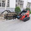 Mini skid steer loader with EPA certified Kubota Perkins 23hp diesel engine with forks grapple four in one bucket on sale