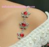 Three star crystal bra straps usd3.50