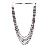 Vintage Oxidized Multi-Chain Beads Necklace