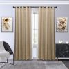 100% Blackout Textured Jacquard Curtains for Bedroom Living Room Dining Room and Kitchen Thermal Insulated Noise and Light Reducing