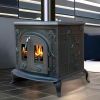 Factory Price Home Decoration Classical Matt Black Freestanding Cast Iron Wood Burning Stoves