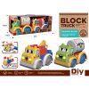 Wokaiblocks 2pcs Light Music Straw Material Engineering Vehicles Building Blocks KIDS TOY