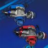 Air cooled pull starting Pocket Bike Engine Assembly Red/Blue 49/50cc