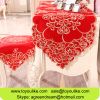 Red Joyous Handmade Cutout Embroidered Polyester Round Tablecloths