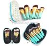 Golden Ferrule Brush set with pouch