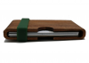 Slim Front Pocket Wood Wallet with Color Silicone Band