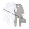 2021 Newborn Baby Cotton Bamboo Fiber Rompers Infant Jumpsuit One Piece Pajamas