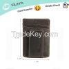 Men Personalized Slim Leather Credit Card Magnetic Money Clip Wallet