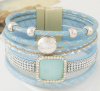 MultiLayer Beaded Leather Bangle Magnetic Vintage Bracelet