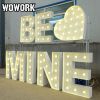 WOWORK RGB neon marquee letter number light for wedding party decoration