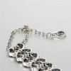 Popular 925 Sterling Silver Bracelet Charm With White Zircon And Black