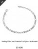 Sterling Silver 3mm Diamond Cut Figaro Link Bracelet