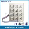 anti vandalism 12 keys stainless steel keypad access control keypad oil machine keypad