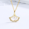 S925 Sterling Silver Ginkgo Leaf;LONGEVITY Necklace presenting healthy and beauty