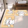 cute cartoon animal  style bath toiet Mat PU Leather Wear Resistance Bathroom Floor Mat No Stains Quick Drying Rubber Non-Slip Shower Mat 