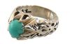 Silver ring turquoise Nishapuri high quality