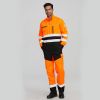 Wholesale hi vis construction workers overall welder electrician workwear mining safety uniform for workers