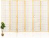 D'Topgrace 6 Panel Japanese Room Dividers  Shoji Screen Room Divider
