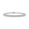 Crown Set Natural Round Diamond Tennis Bracelet