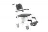 3 in 1 Commode Shower Chair, Transport Commode Wheelchair, Padded Toilet Seat Shower Wheelchair, Bedside Commode