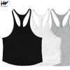 Workout Bodybuilding Muscle OEM Customizable Logo Solid Color Sleeveless Gym men Tank top 