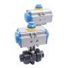 Pneumatic Plastic PVC Ball Valve Double True Union Ends