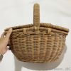 Wicker Buff Rattan Woven Picnic Basket Storage Basket Made in Vietnam HP - B060