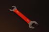 Double-Open-End Wrench with Insulated Grip, Rubber Piped Open Spanner, Mirror, 30-32mm