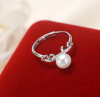 Fashion Pearl 925 Silver Ring natural FreshWater Pearl Rings