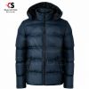 Hooded Navy Blue Puffer Jacket 