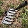 All steel hardened farm picker digging wild vegetables backyard lawn loosing planting rake garden hand rake weeding tool