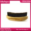 Wooden Oval Round Boar Bristle Beard Brush