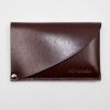 Leather card case with flap