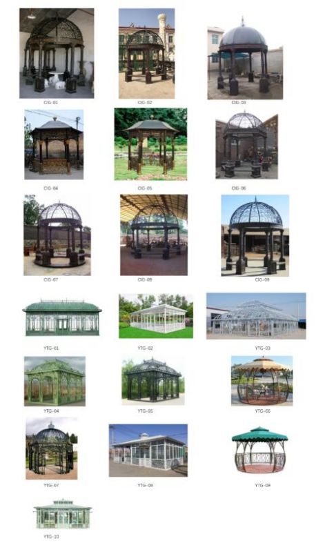 Garden metal gazebo with wrought iron dome top By Shijiazhuang Yingti Import and Export Co., Ltd ...