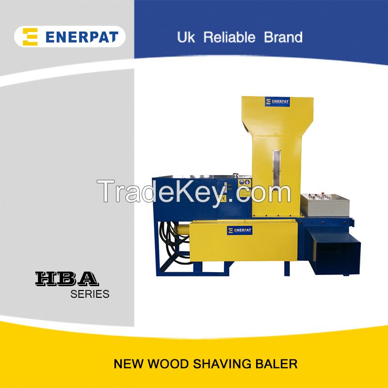 Horizontal wood shaving baler